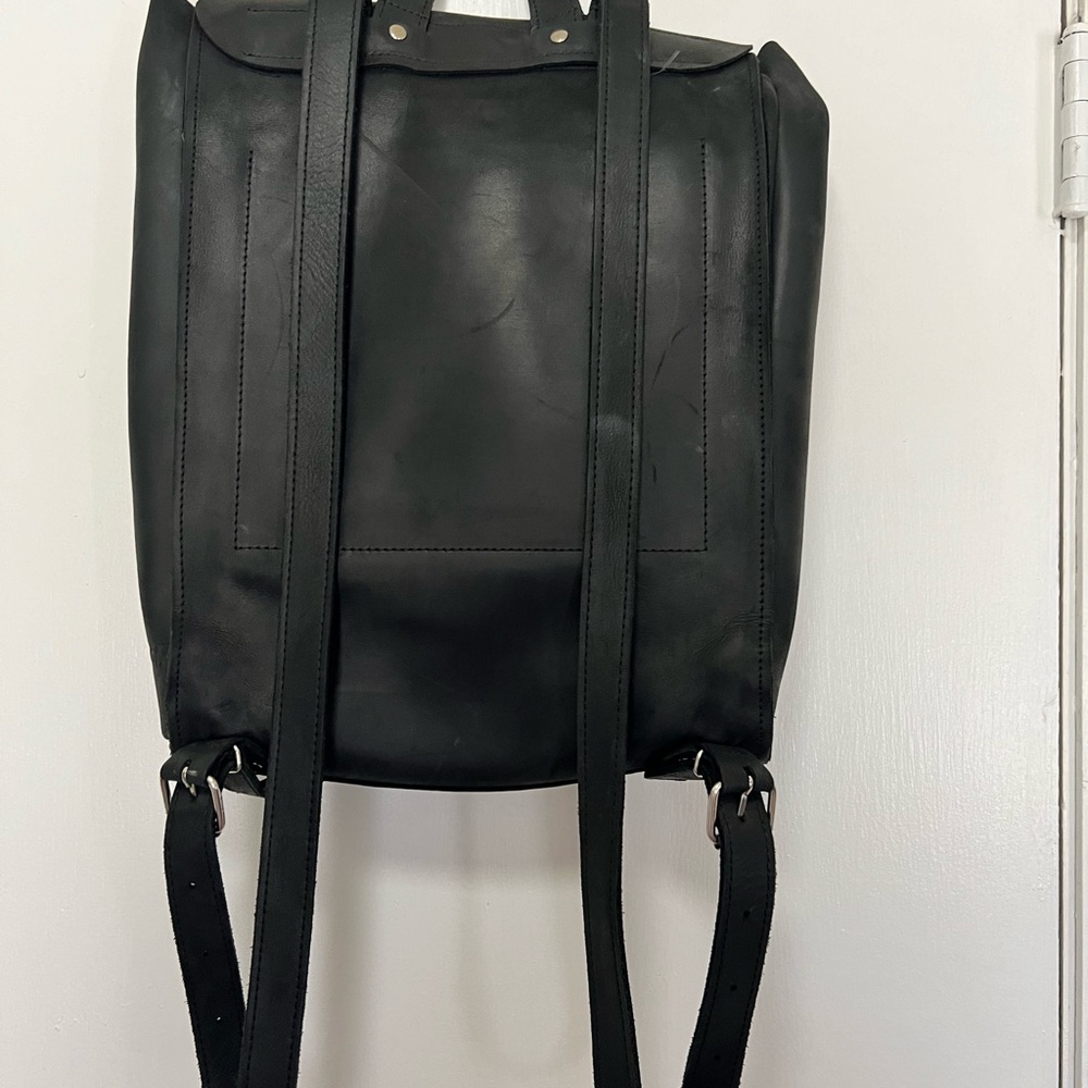 Black Leather Backpack With Studs - image 2